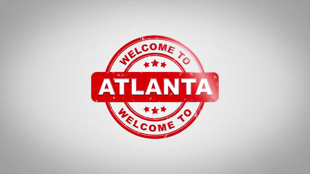 para dar la bienvenida al diseño gráfico del sello de atlanta