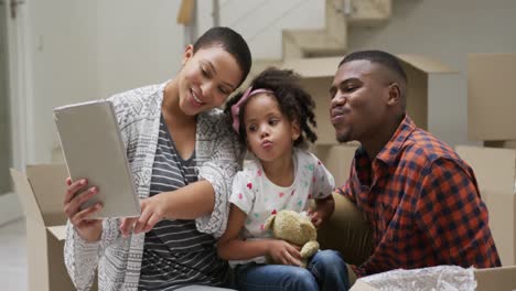 family enjoying free time at home