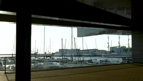 view of a marina with various sailboats and yachts docked