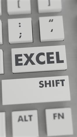 excel button pressing on keyboard vertical video