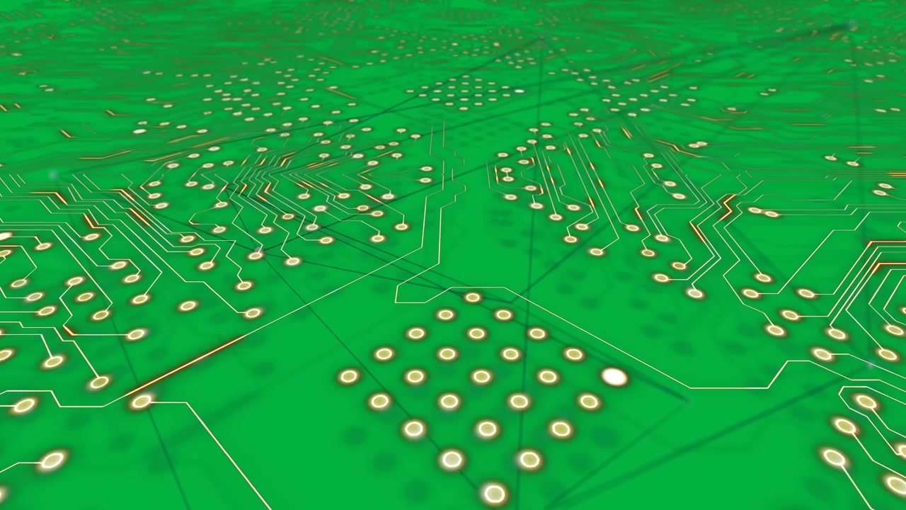 Animation of network of connections with icons over blue background