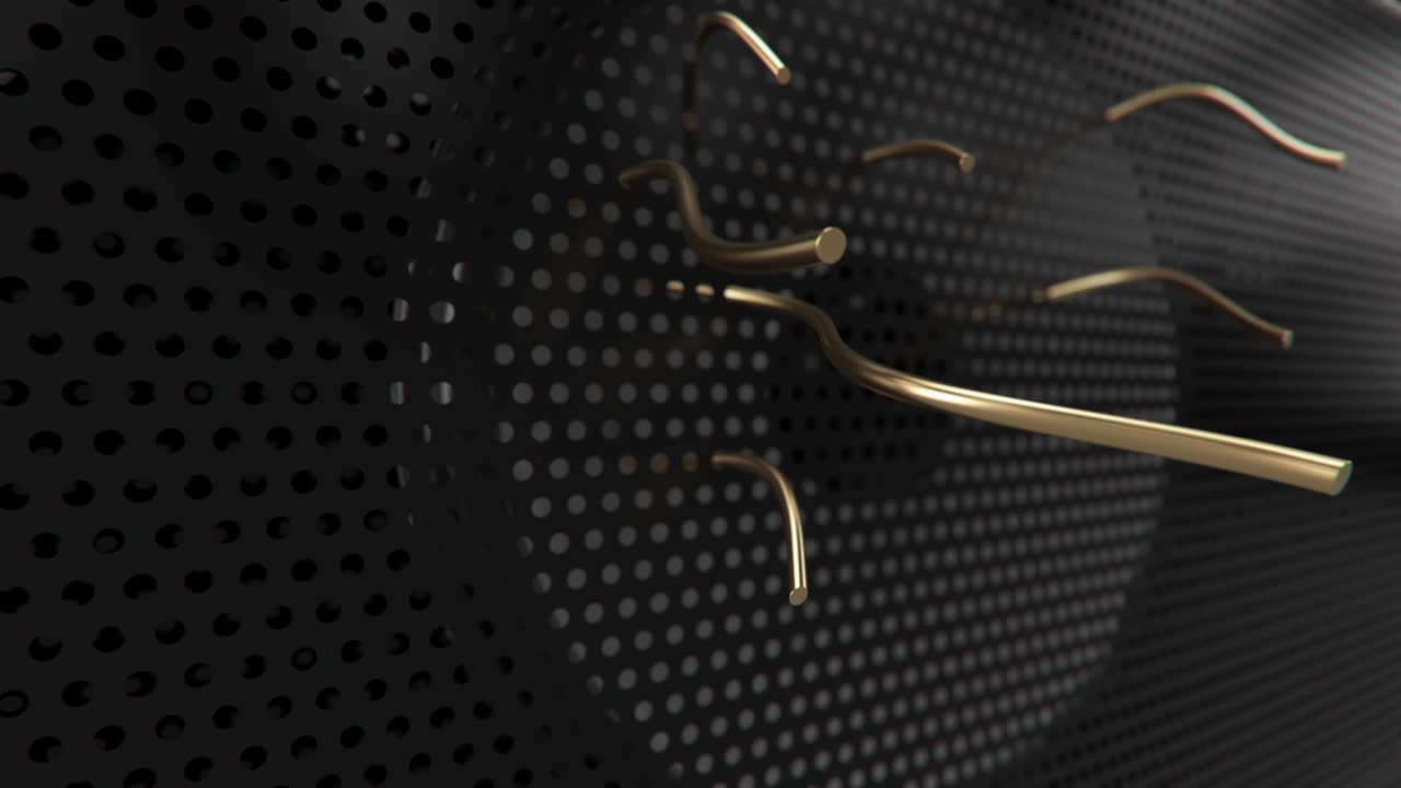 las ondas de sonido doradas salen del altavoz