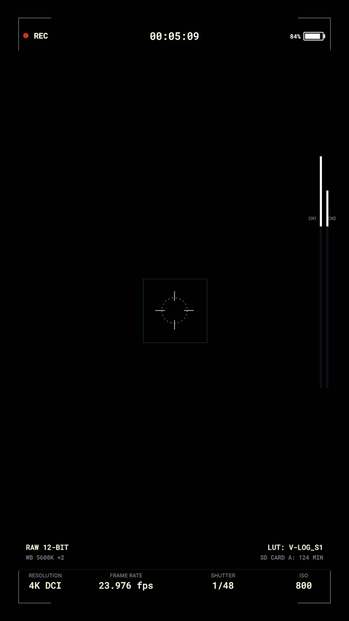 Digital Camera Viewfinder Interface Displaying Recording Settings
