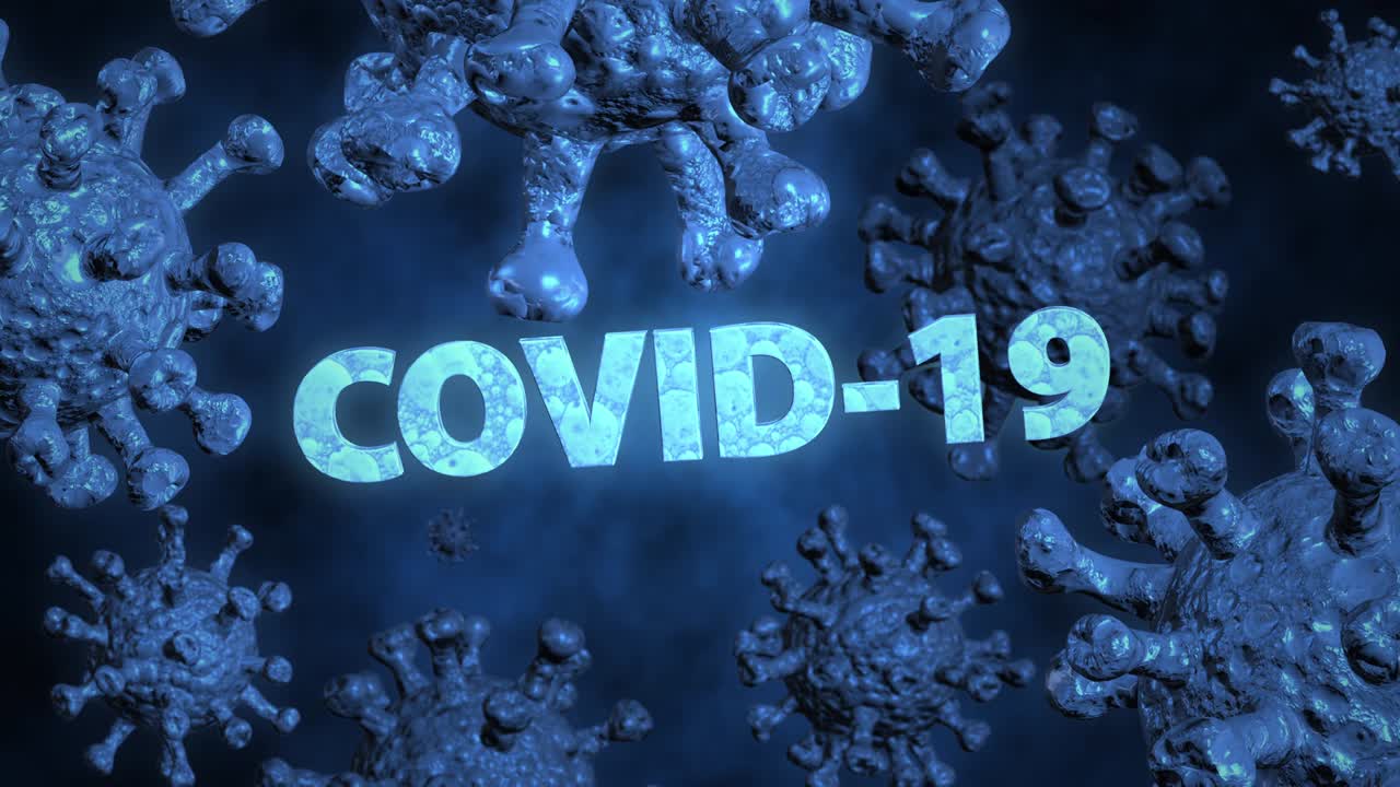 abstract coronavirus in movimento virus-cellula - motion graphics (loop)