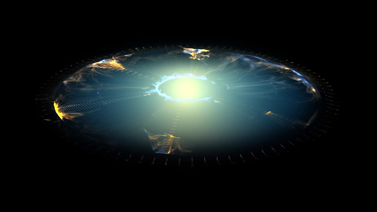 puerta o portal de ciencia ficción brillante, viaje en el tiempo, espacio exterior, en bucle con alfa mate