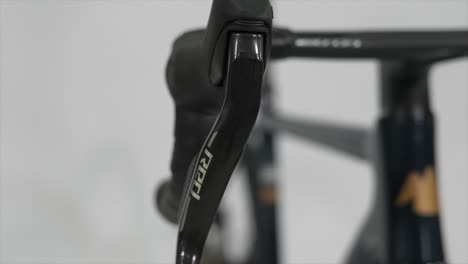 close-up of shimano grx brake lever on a road bike