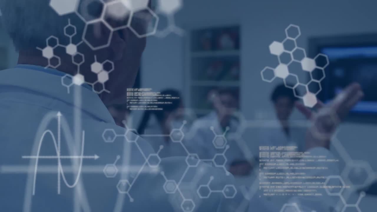 과학자가 말하고 텍스트와 데이터를 움직입니다.