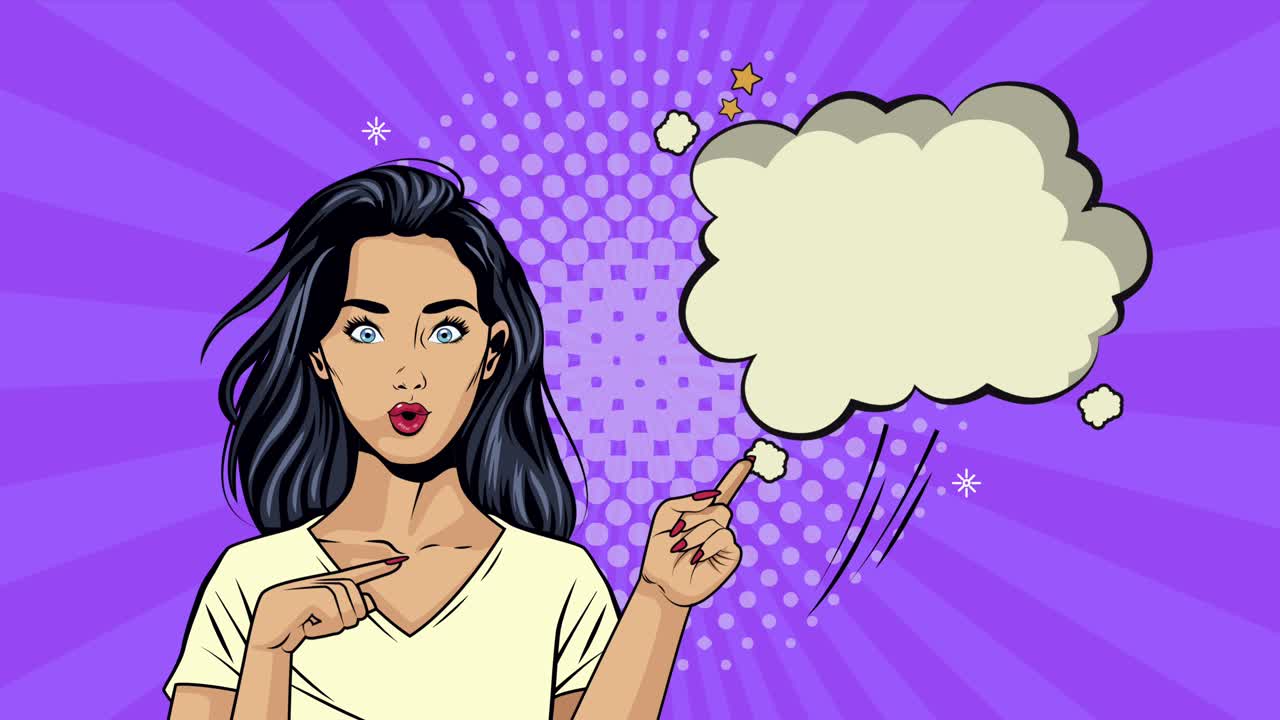 animação de estilo pop art com