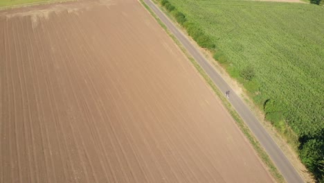 cyclist riding a bike through the countryside