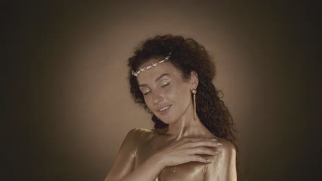 golden goddess portrait