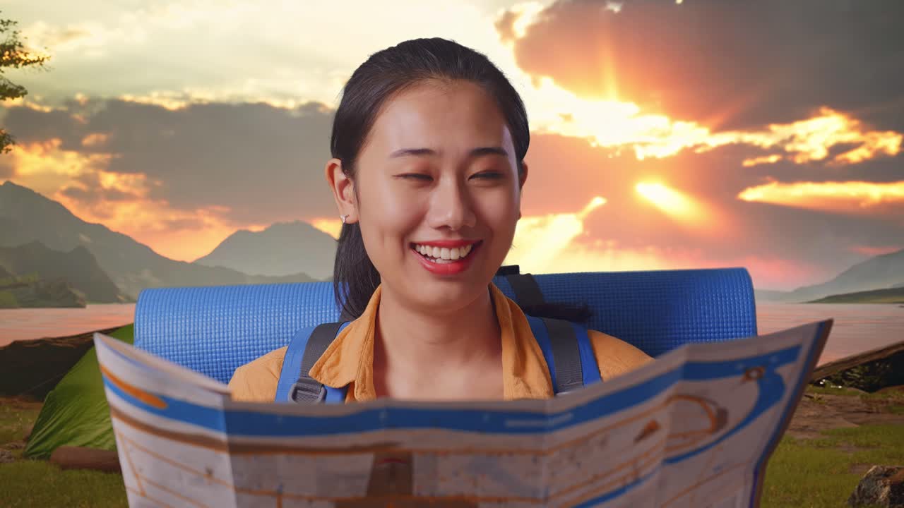 Woman Exploring Nature on a Hiking Trip