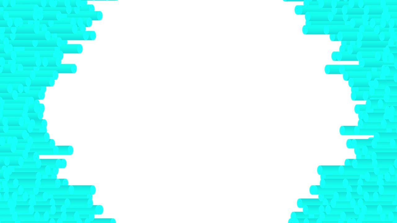 barra de cilindro 3d patrón de onda de baraje isométrico virtual, diseño de concepto de tecnología blockchain ilustración de color azul sobre fondo blanco animación de bucle sin costuras 4k, con espacio de copia