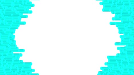 barra de cilindro 3d patrón de onda de baraje isométrico virtual, diseño de concepto de tecnología blockchain ilustración de color azul sobre fondo blanco animación de bucle sin costuras 4k, con espacio de copia