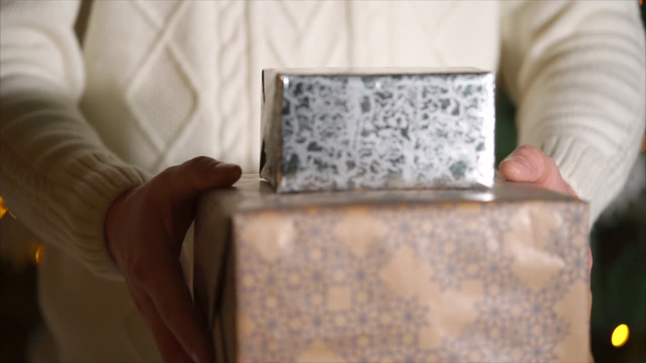 Person Holding Christmas Presents