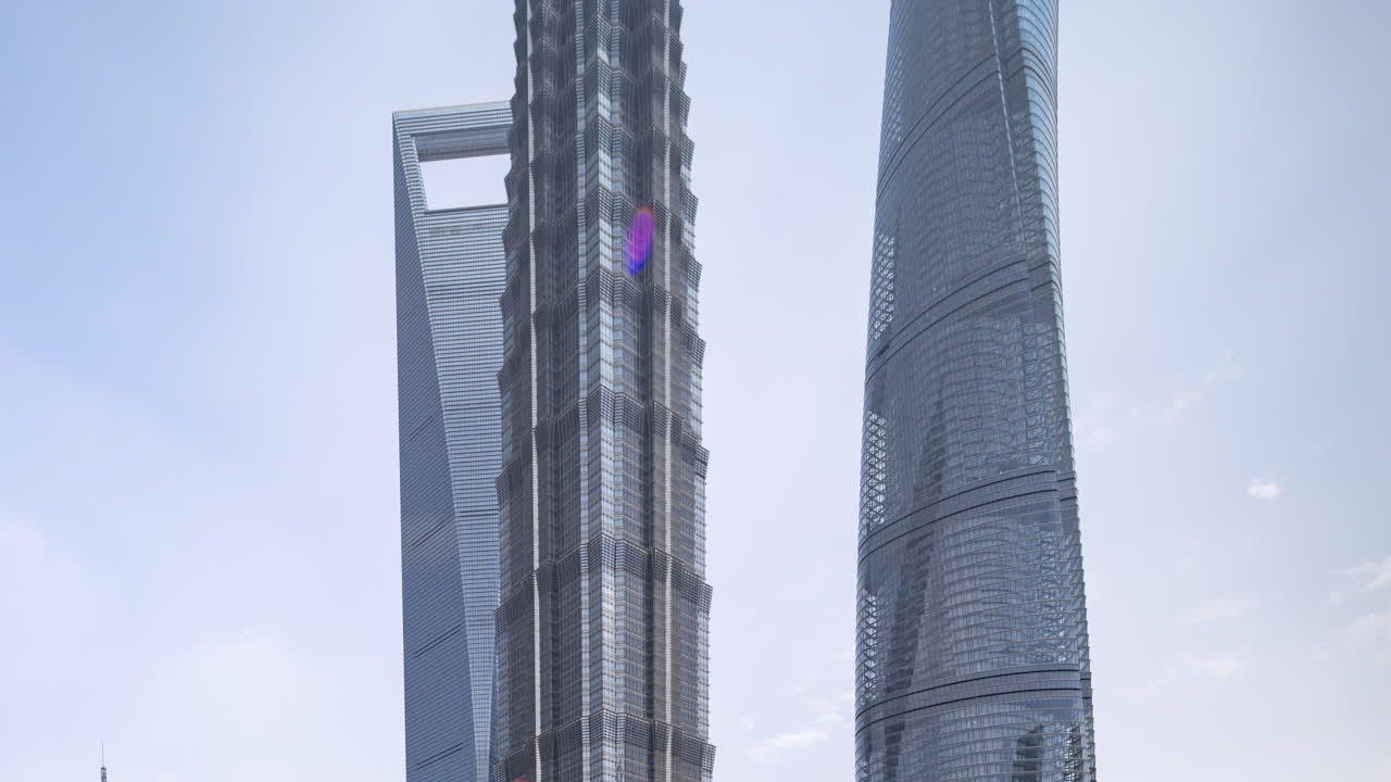 Timelapse of the amazing Shanghai city skyline and skyscrapers