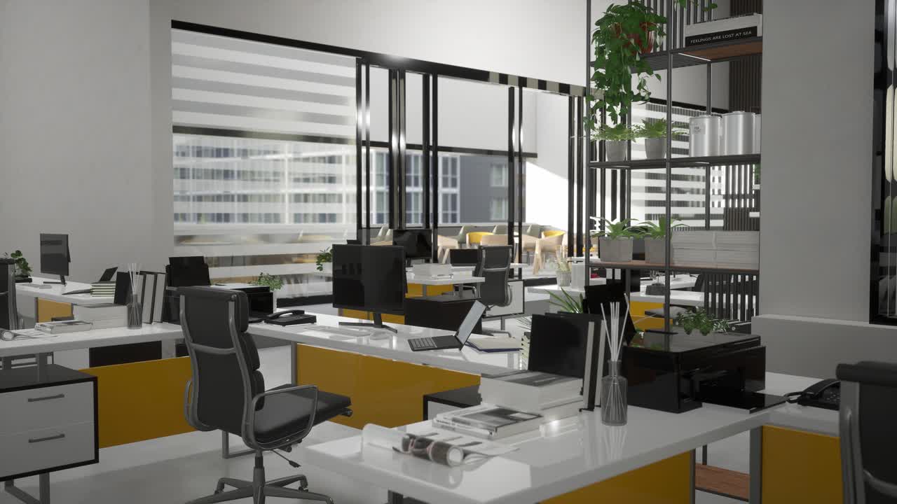 Interior Empty Modern Loft Office Open Space Modern Office