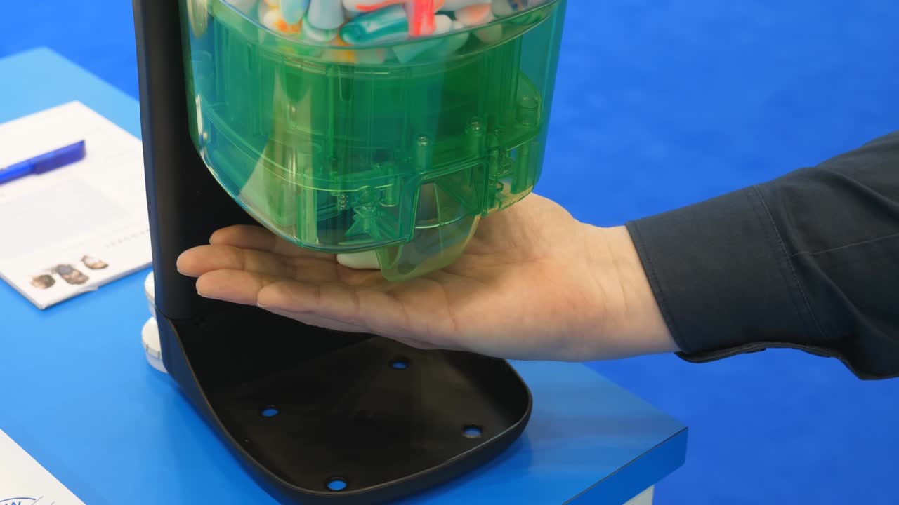 Getting ear plugs from automatic earplug machine