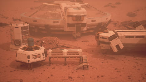 colonización de marte: un hábitat dañado en el planeta rojo