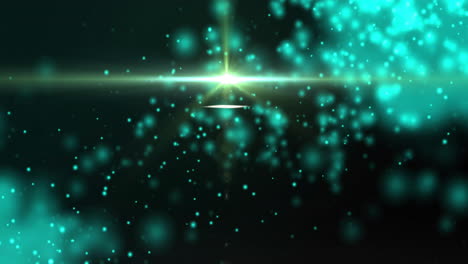 animación de puntos de luz y senderos que se mueven sobre un fondo negro