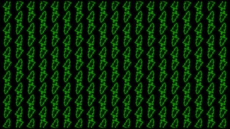 Patrón-De-Animación-De-Fondo-De-Mosaico-De-árbol-De-Navidad-En-Verde-Brillante-Y-Negro