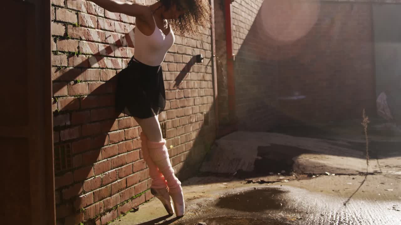 bailarina en una azotea