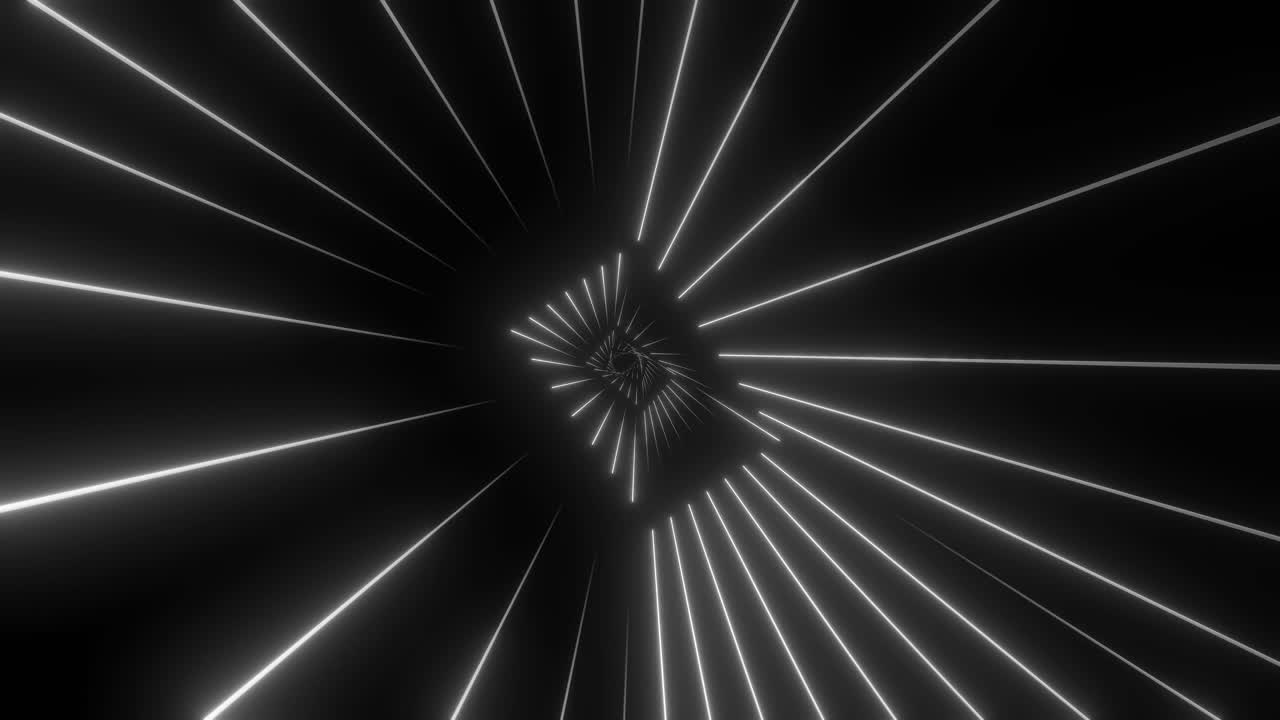 Abstract Glowing Lines Tunnel