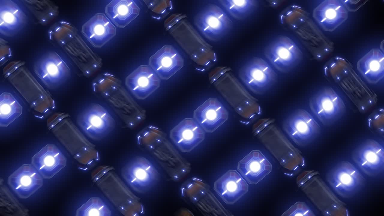 Abstract Futuristic Pattern with Glowing Lights