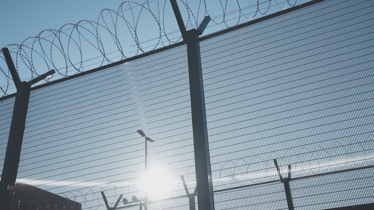 Security Fence with Razor Wire