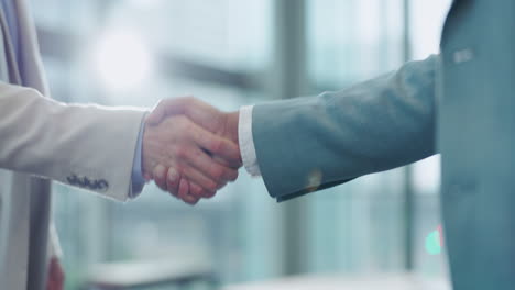 handshake, thank you and business people meeting