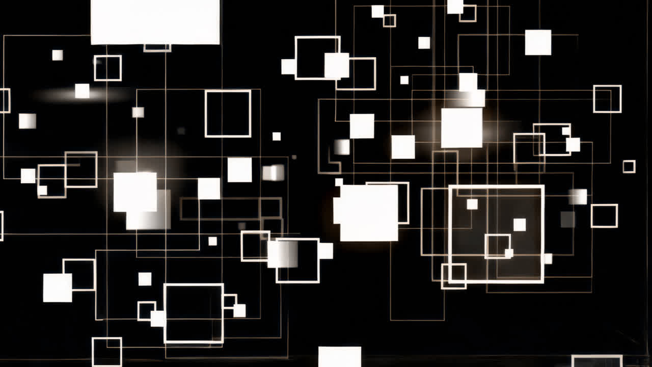 Abstract geometric digital art animated overlay, transparent 4K video, alpha channel, ProRes 4444
