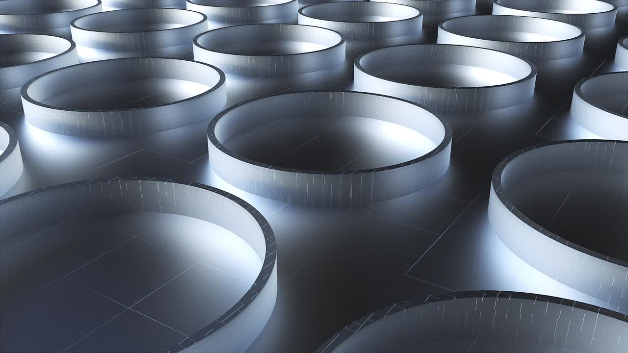 유리 반지와 부드러운 조명