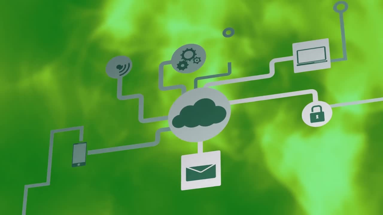 animación de círculos blancos en la escuela.