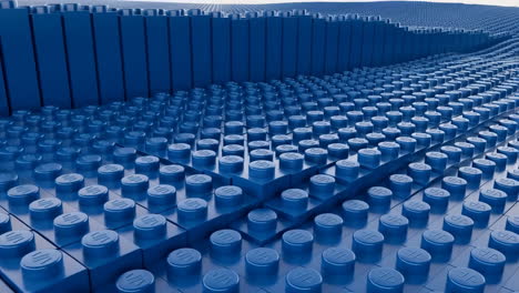 abstract blue building blocks pattern