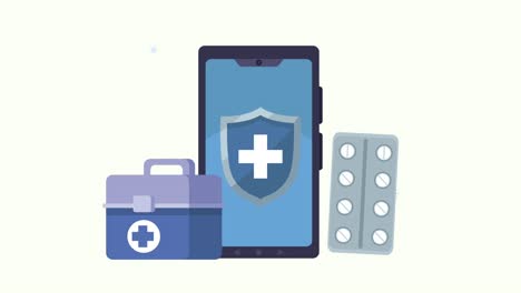 medical shield in smartphone and drugs