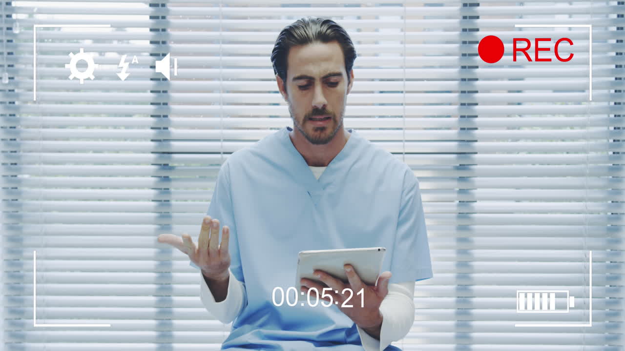 filmar a un médico con una cámara digital 4k