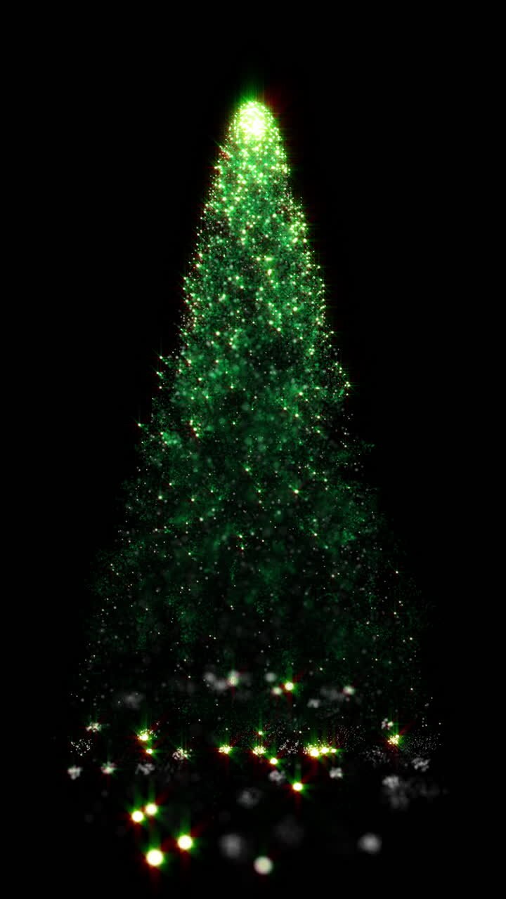 Christmas Bright Glow Tree Flow Particles