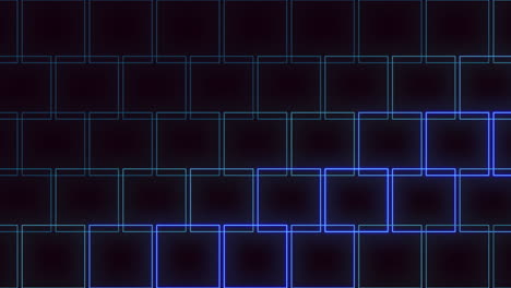 an image showcasing a repetitive grid pattern of black and various shades of blue squares, with differences in brightness creating a visually striking and dynamic composition