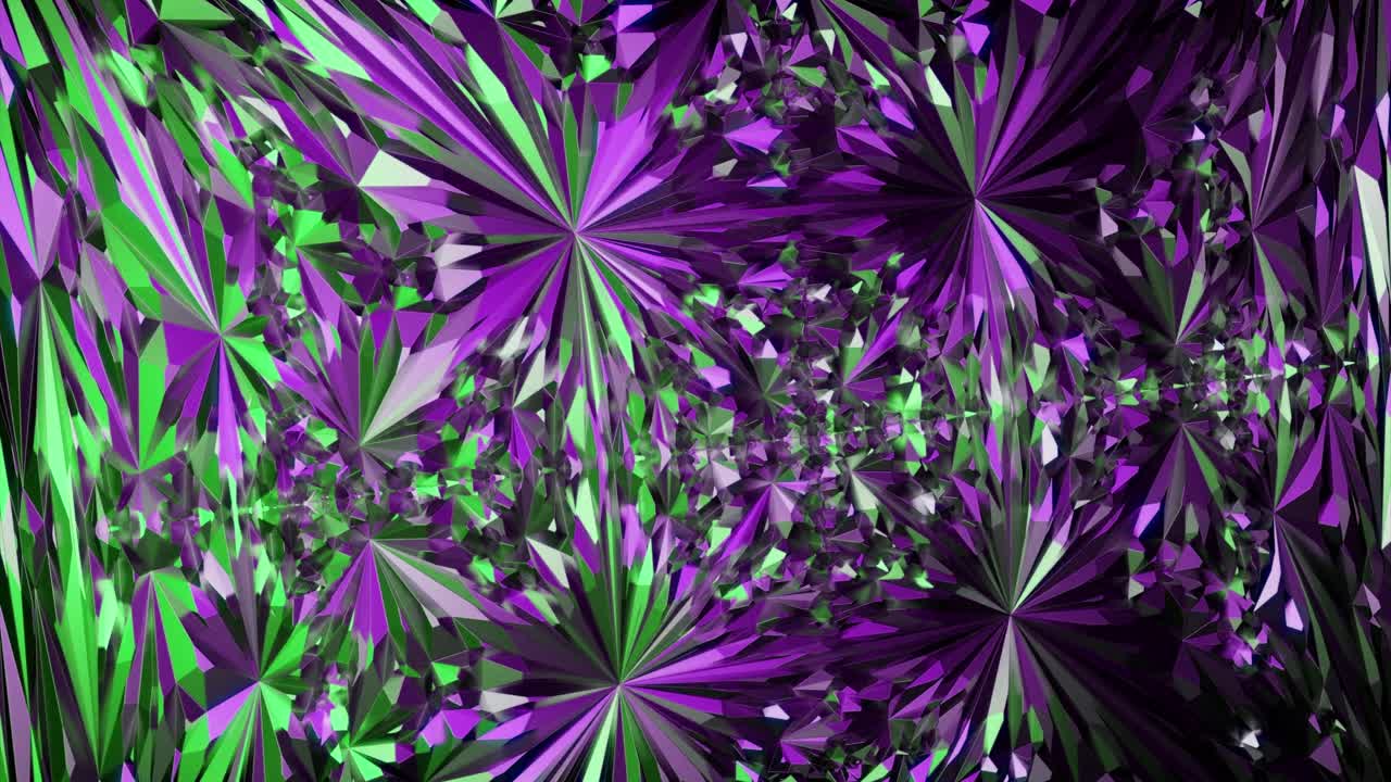 абстрактный геометрический рисунок в фиолетовом и зеленом