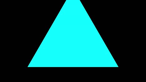 black background and multiple moving triangles, zoom in and out repeatedly