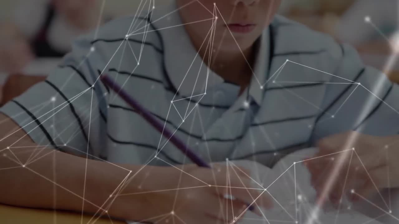 animación de la red de conexiones a través de la escritura de los escolares