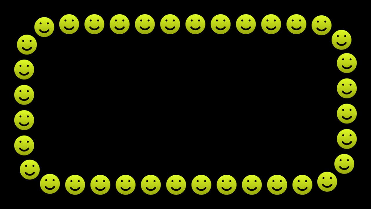 행복한 미소 아이콘 프레임 경계