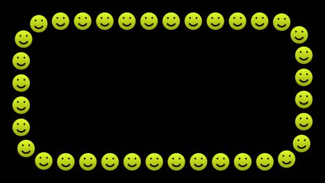 happy smile icons frame border