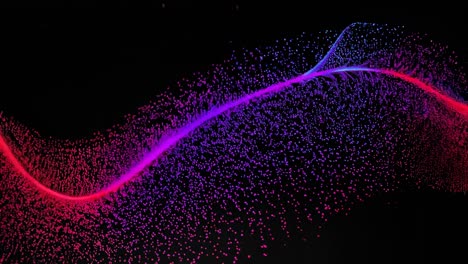 abstract colorful particle wave