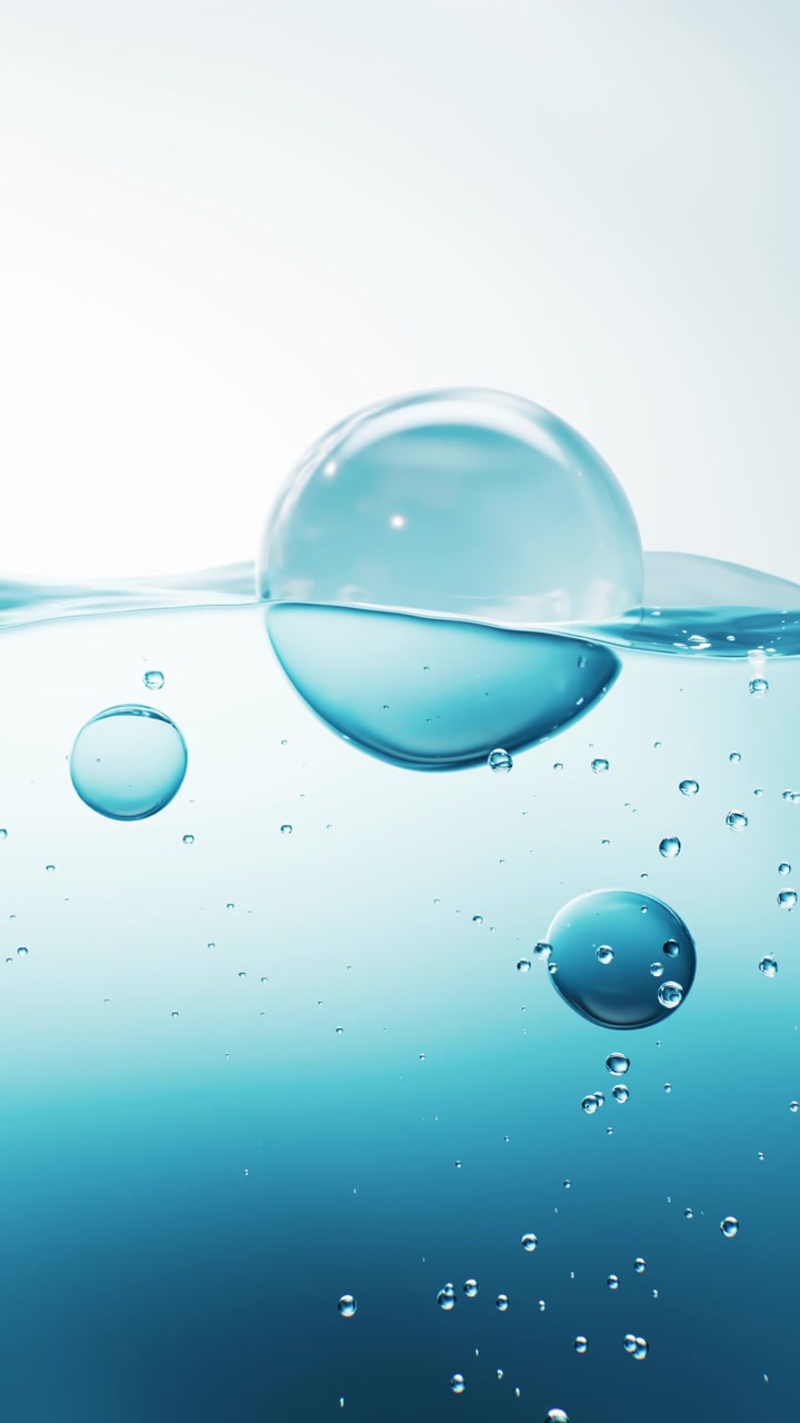 Sfondo con superficie d'acqua che scorre, rendering 3D