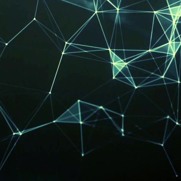 Dynamisk abstrakt plexus-nettverk med sammenkoblede glødende linjer.