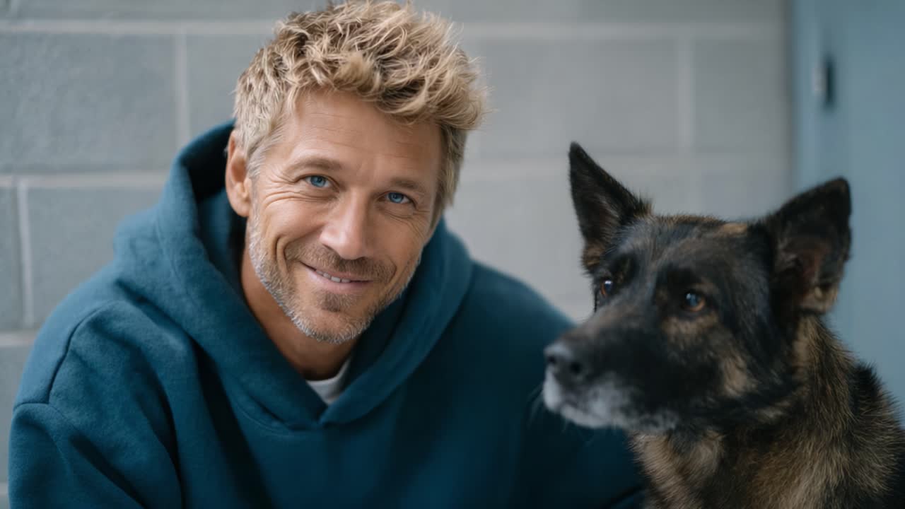 A Heartwarming Moment Between a Person and His Loyal Dog Captured in ...