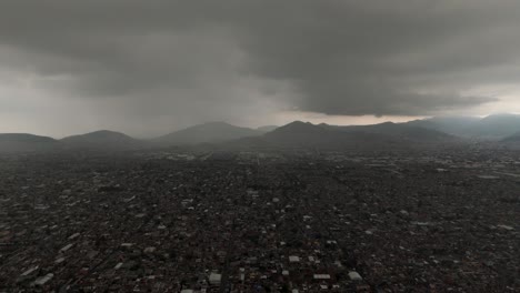 see ecatepec under grey skies from an aerial perspective