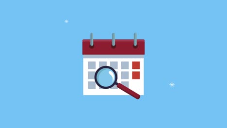 calendario con animación de lupa