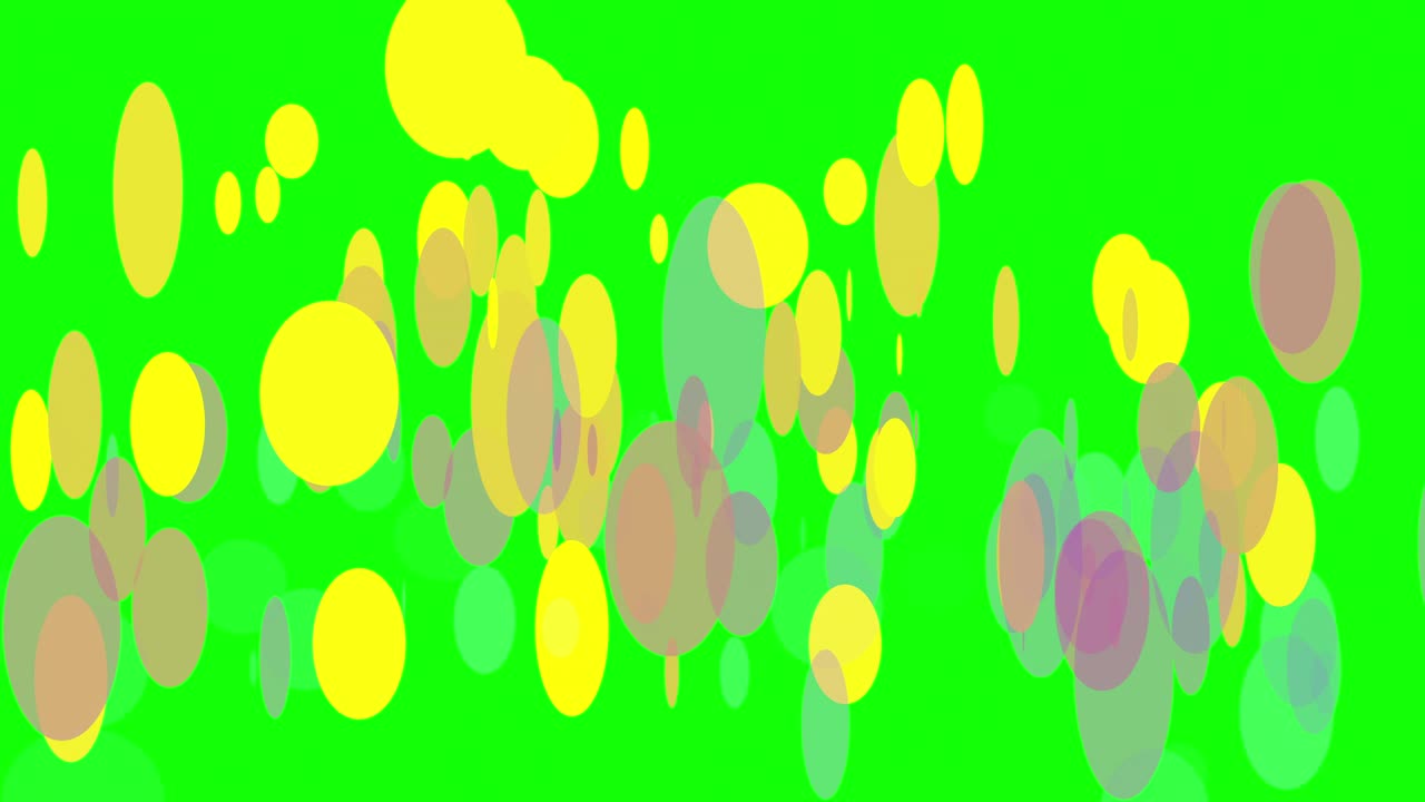 Green background with moving circles