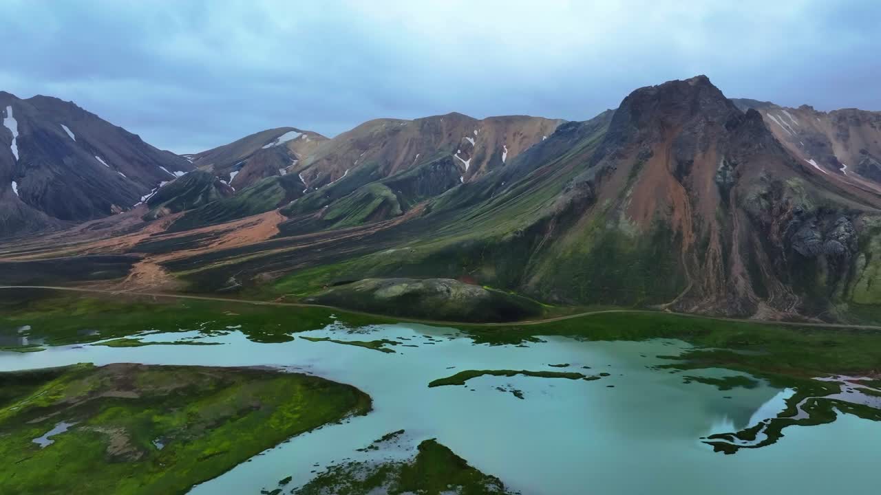Frostastadhavatn lake Landmannalaugar Fjallabak Nature Reserve in the Highlands of Iceland